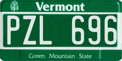 VT license plate PZL696