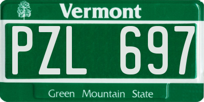 VT license plate PZL697