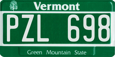 VT license plate PZL698