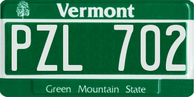 VT license plate PZL702