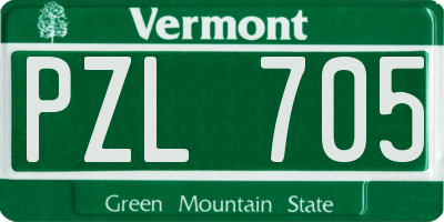 VT license plate PZL705