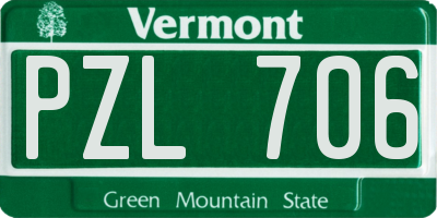 VT license plate PZL706