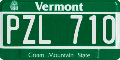 VT license plate PZL710