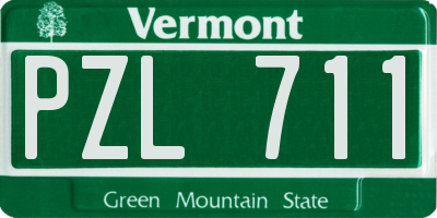 VT license plate PZL711