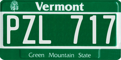VT license plate PZL717