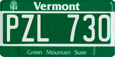 VT license plate PZL730