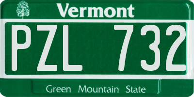 VT license plate PZL732
