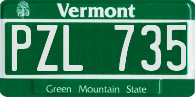 VT license plate PZL735