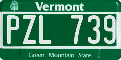 VT license plate PZL739
