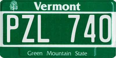 VT license plate PZL740