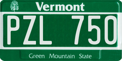 VT license plate PZL750