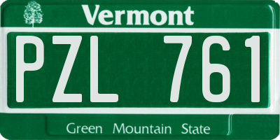 VT license plate PZL761