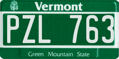 VT license plate PZL763