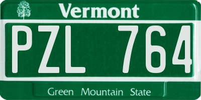 VT license plate PZL764
