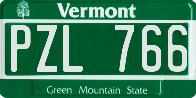 VT license plate PZL766