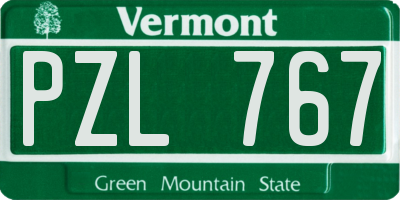 VT license plate PZL767