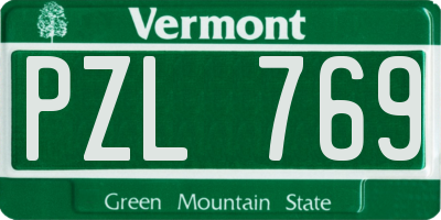 VT license plate PZL769