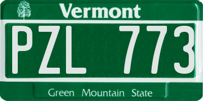 VT license plate PZL773