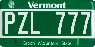 VT license plate PZL777