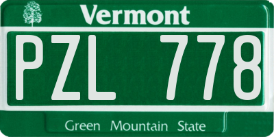 VT license plate PZL778