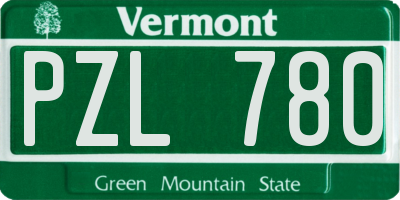 VT license plate PZL780