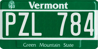 VT license plate PZL784