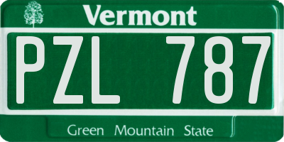VT license plate PZL787