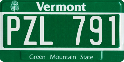 VT license plate PZL791