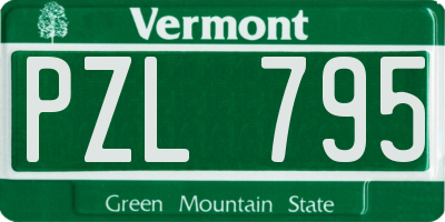 VT license plate PZL795