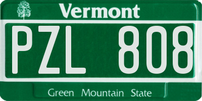 VT license plate PZL808
