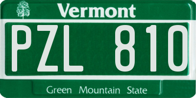 VT license plate PZL810