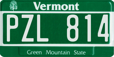 VT license plate PZL814