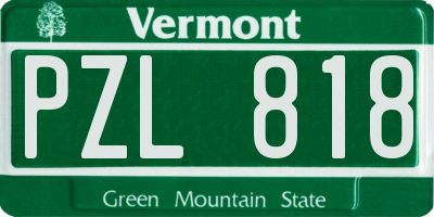 VT license plate PZL818