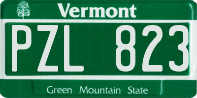 VT license plate PZL823