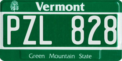 VT license plate PZL828