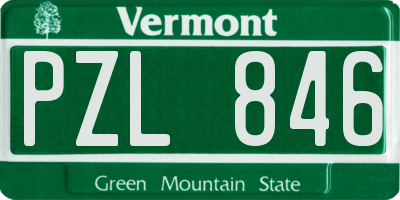 VT license plate PZL846