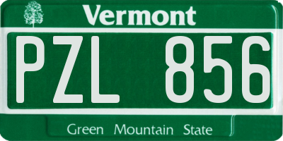 VT license plate PZL856