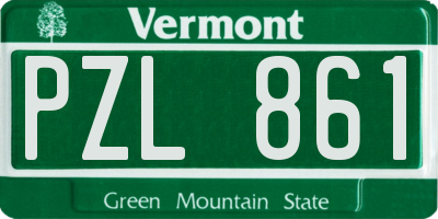 VT license plate PZL861