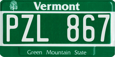 VT license plate PZL867