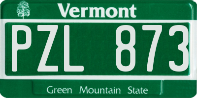 VT license plate PZL873