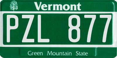 VT license plate PZL877