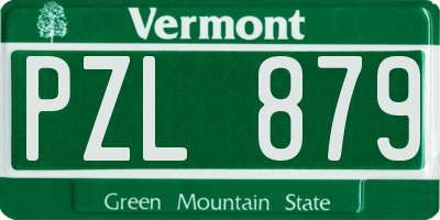 VT license plate PZL879