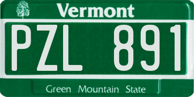 VT license plate PZL891
