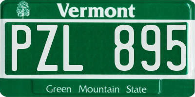 VT license plate PZL895