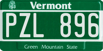 VT license plate PZL896