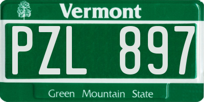VT license plate PZL897