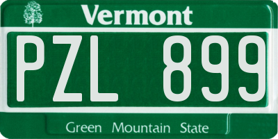 VT license plate PZL899
