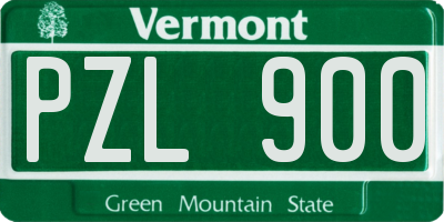 VT license plate PZL900