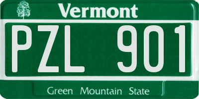 VT license plate PZL901