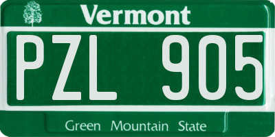 VT license plate PZL905